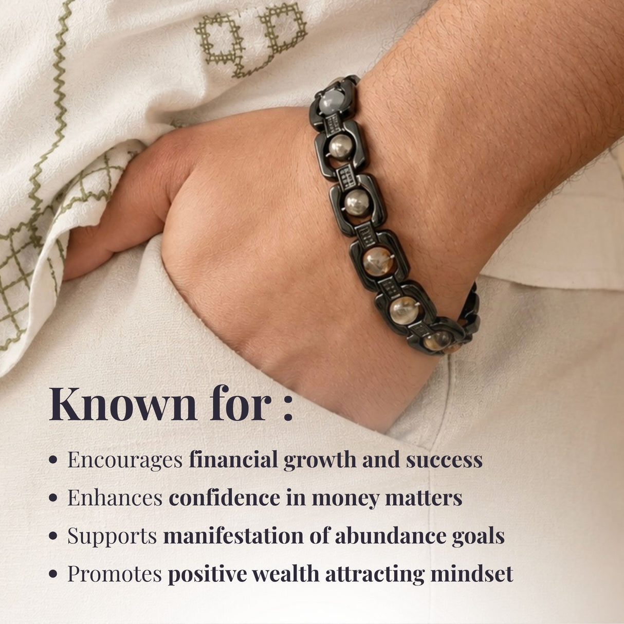 Midnight Black Essential Dhanlabh Bracelet
