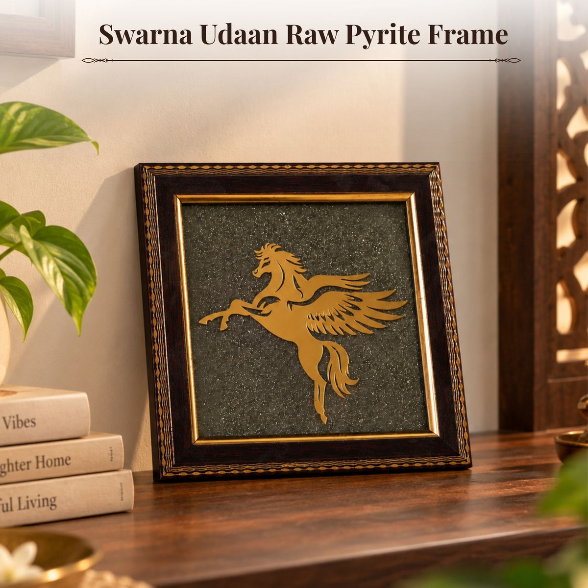 Flying Horse Raw Pyrite Frame