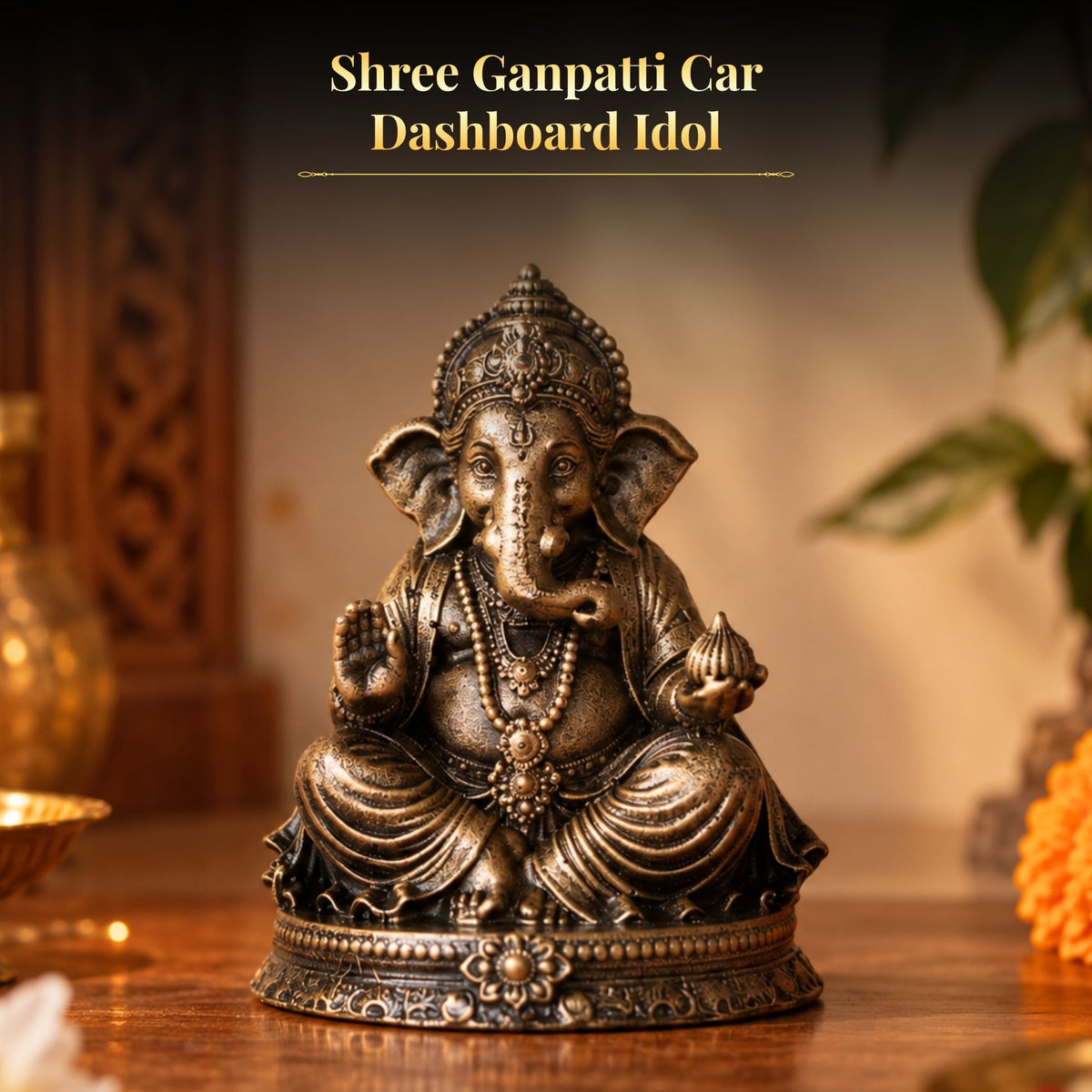 Shree Ganpatti Car Dashboard Idol