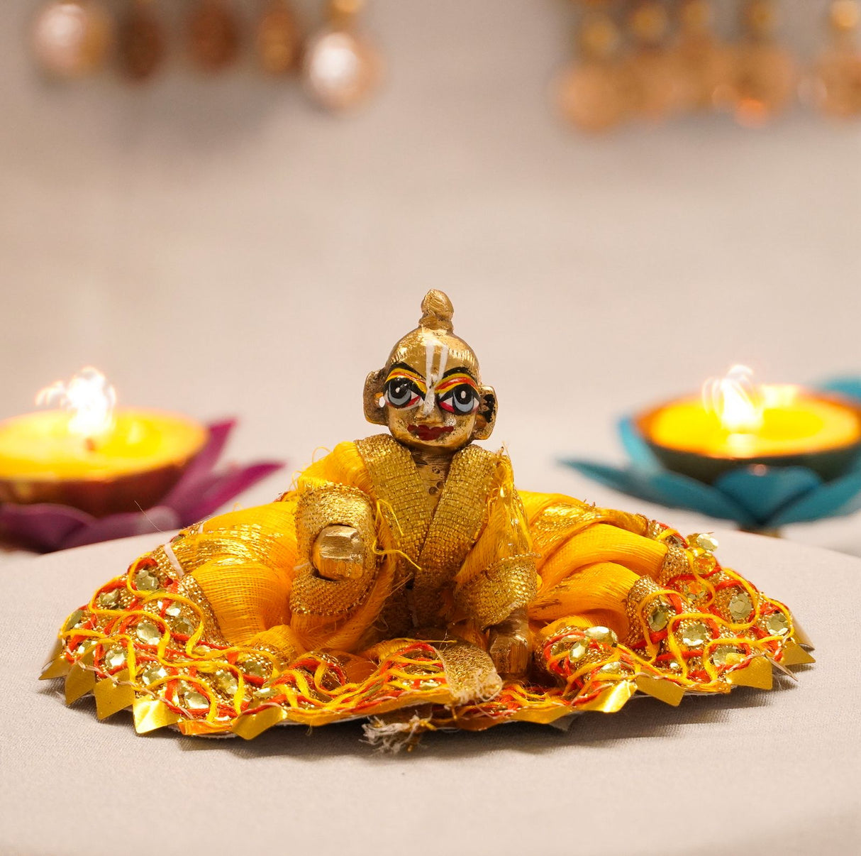 24K Gold Plated Bal Gopal Idol