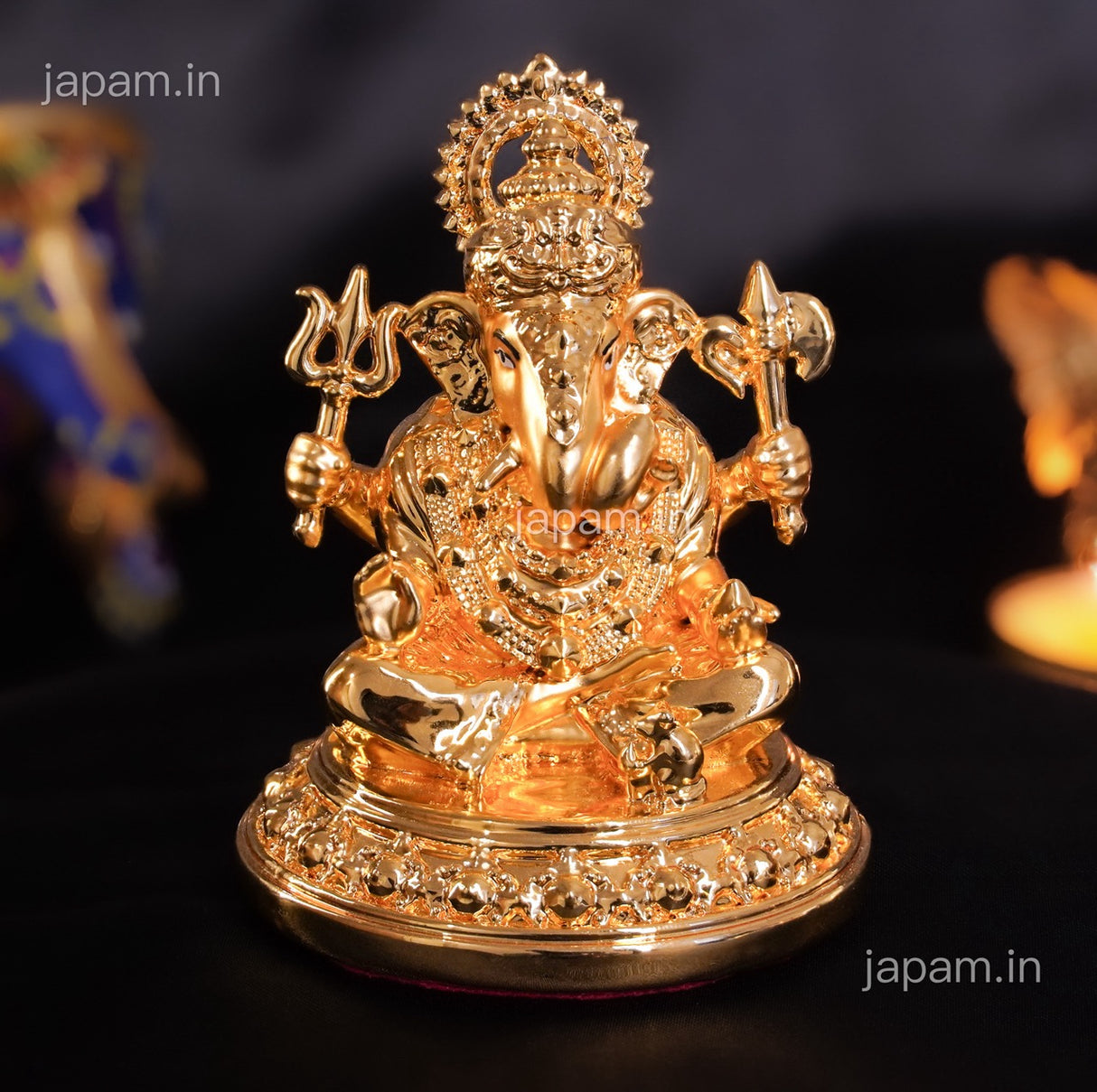 24K Gold Plated Shimmering Ganesh Ji