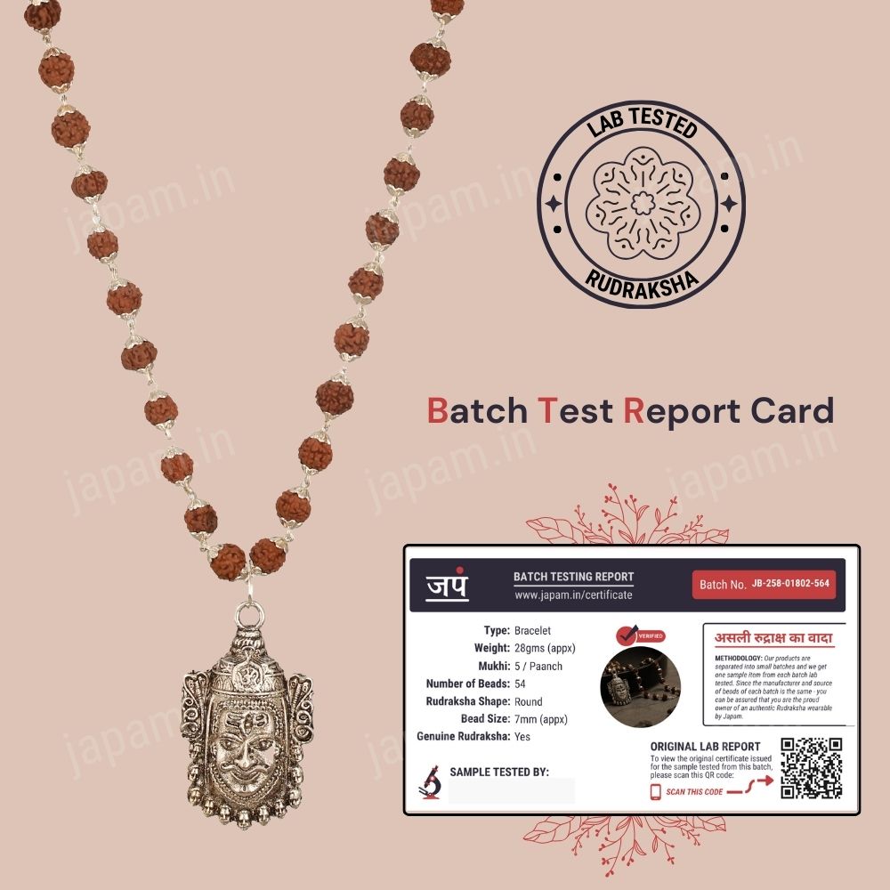 Silver Plated Mahakal Rudraksha Mala