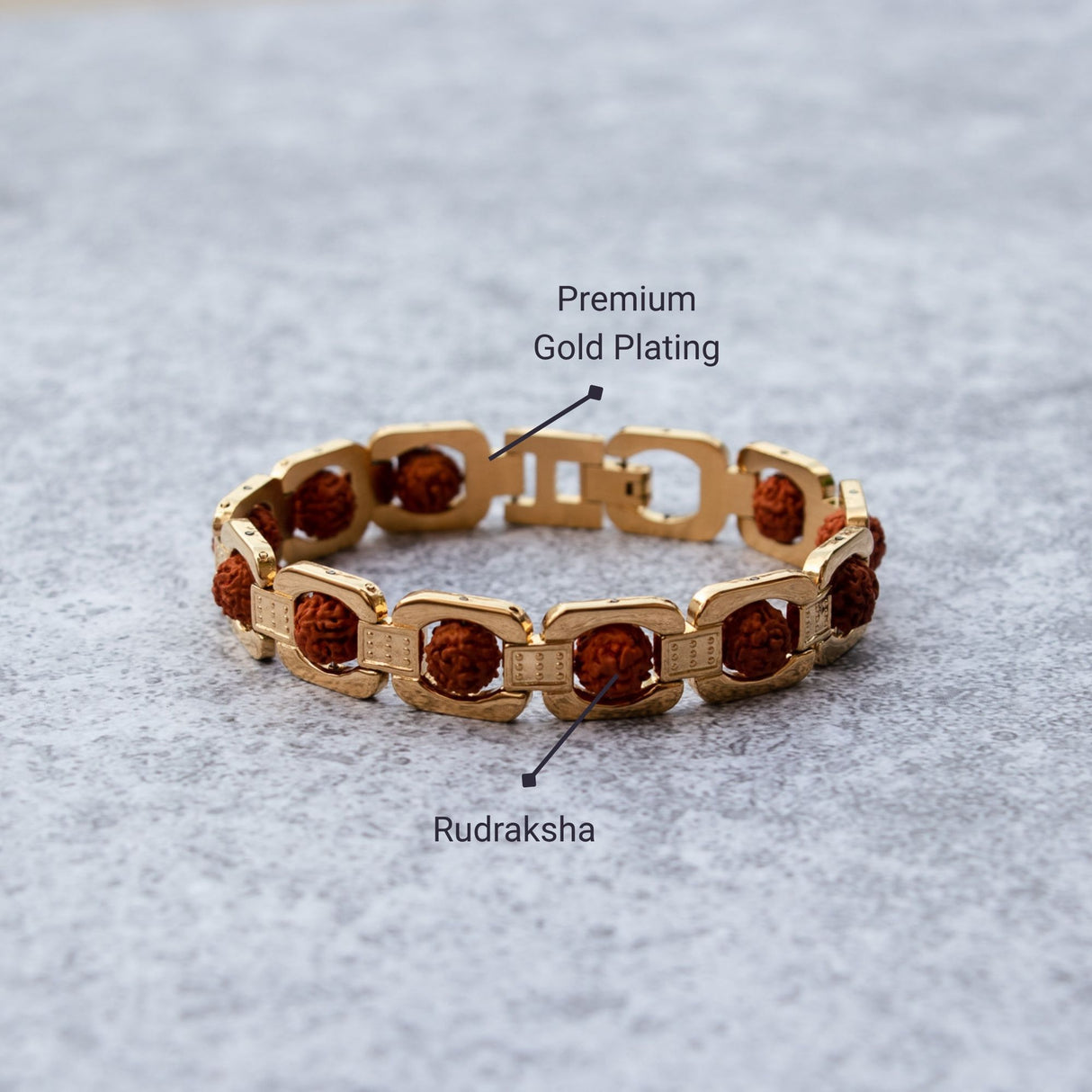 Gold Plated Essential Rudraksha Rakhi Box