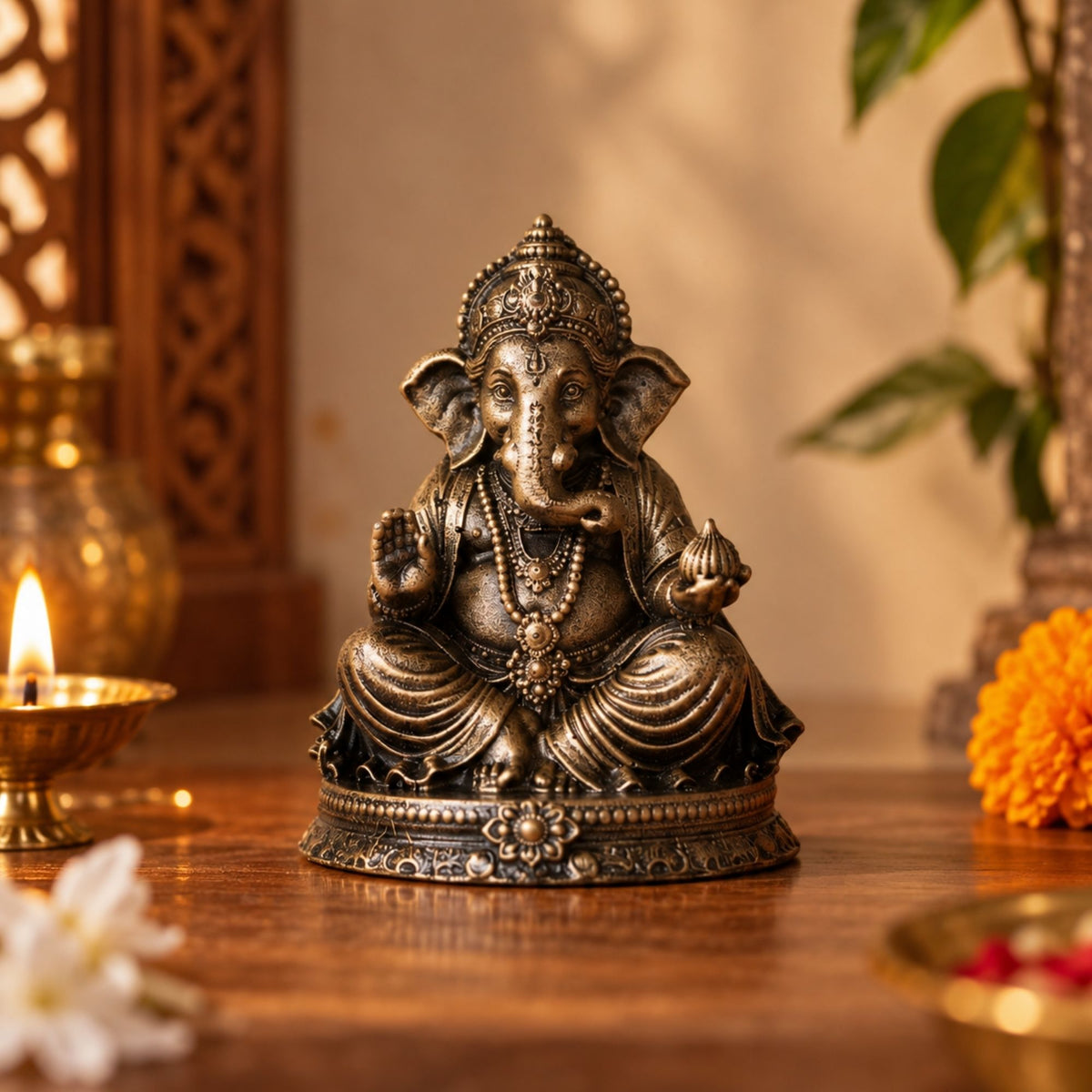 Shree Ganpatti Car Dashboard Idol