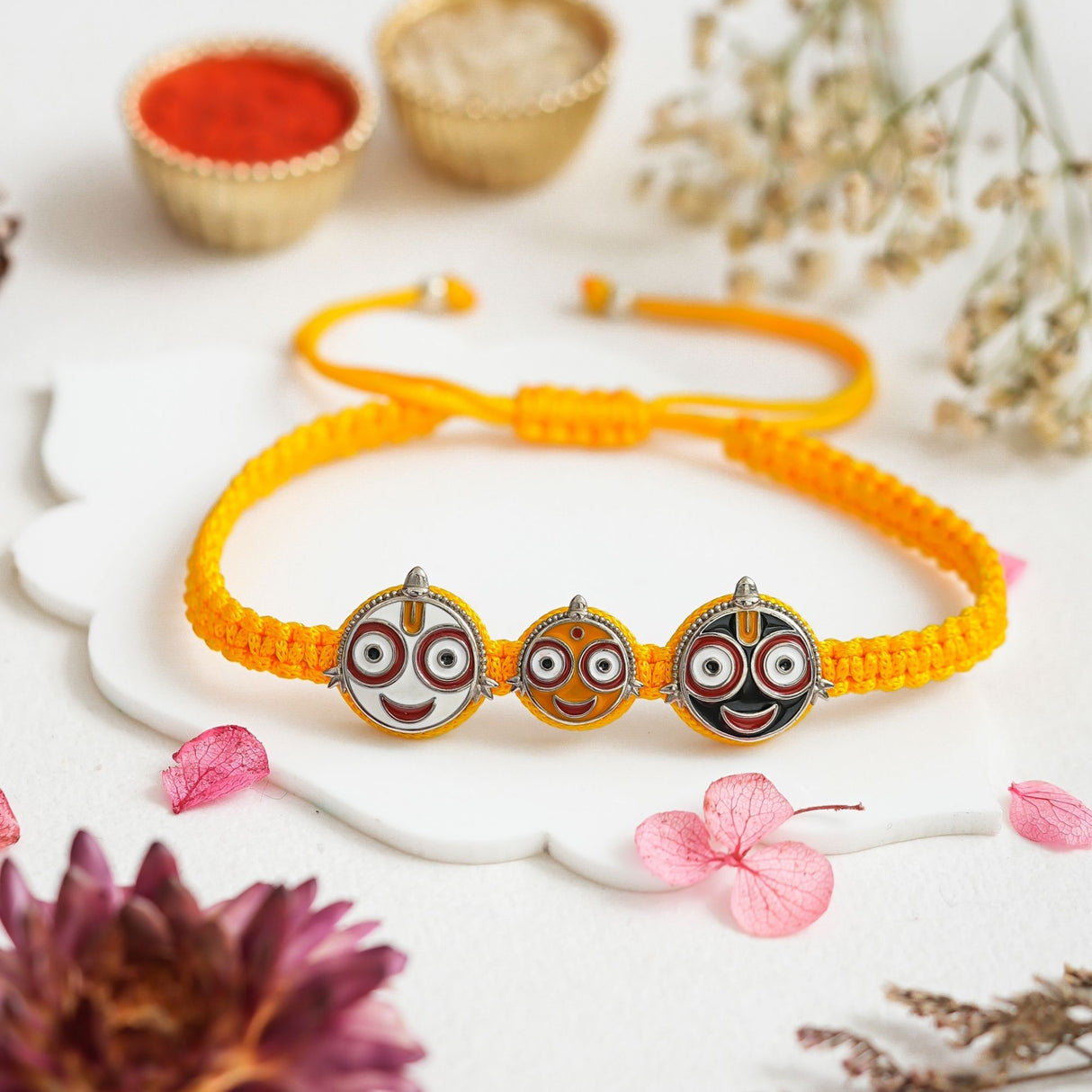 Jagannath, Balabhadra & Subhadra Meenakari Rakhi