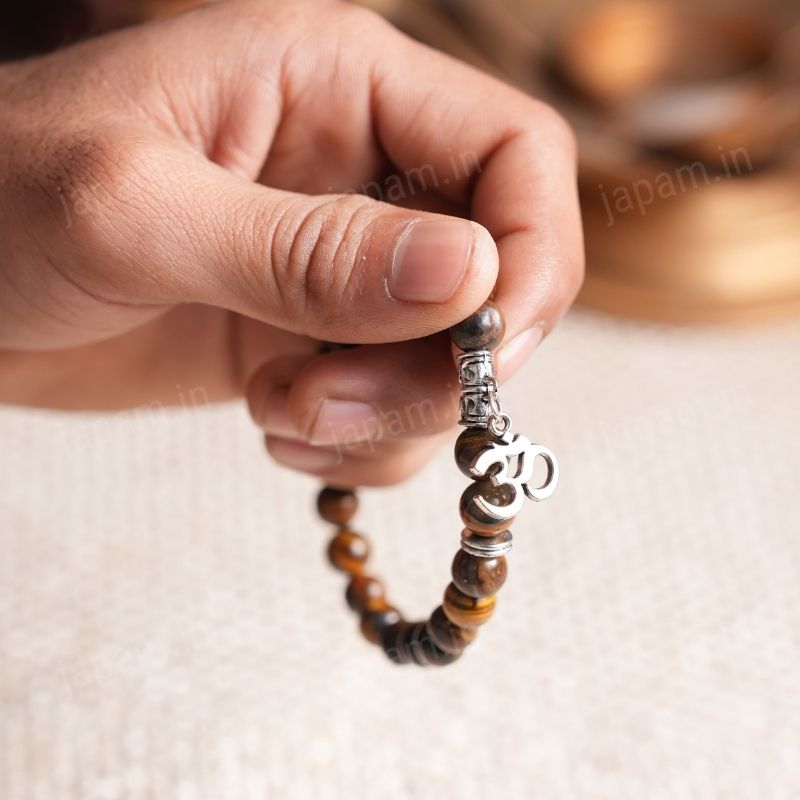Natural Tiger Eye Om Band