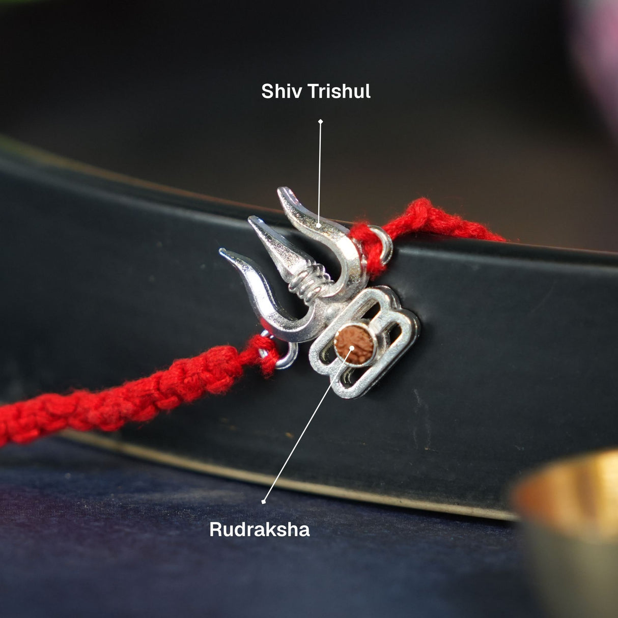 Shiv Trishul Rudraksha Rakhi Box