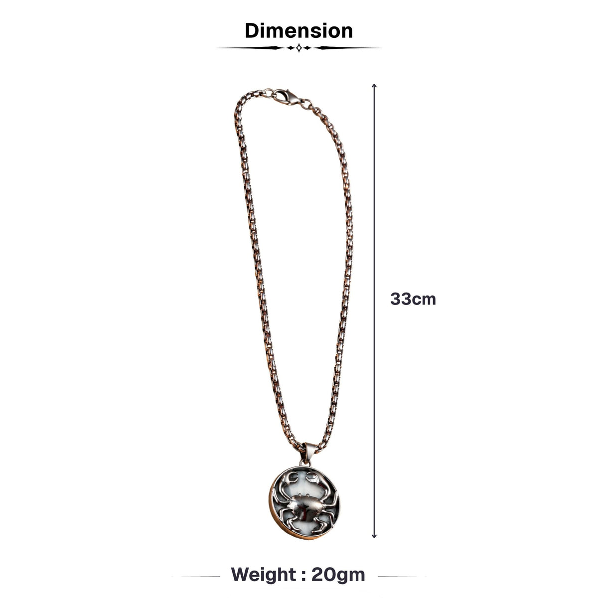 Cancer Zodiac Pendant with Howlite Stone