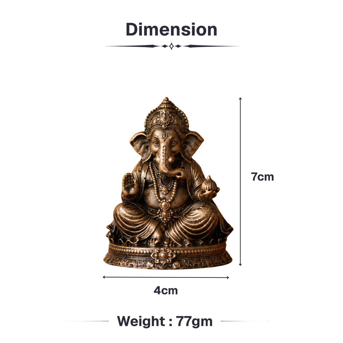Shree Ganpatti Car Dashboard Idol