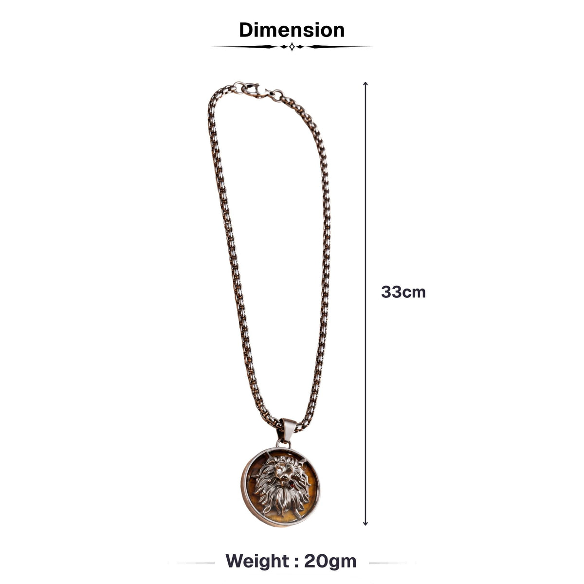 Leo Zodiac Pendant with Tiger Eye Stone