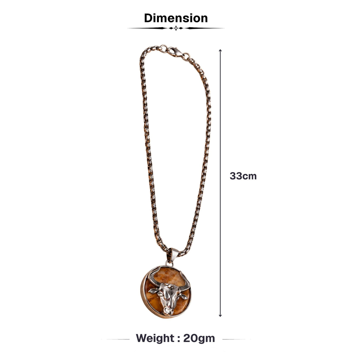 Tauras Zodiac Pendant with Sunstone