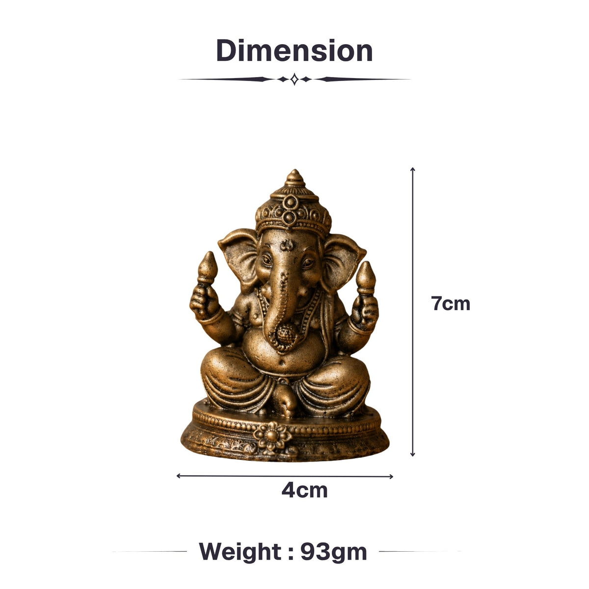 Vighnaharta Ganesh Car Dashboard Idol