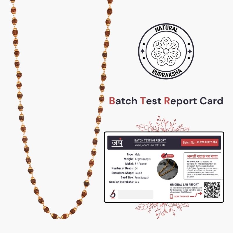 Gold Plated Eternal Grace Rudraksha Mala