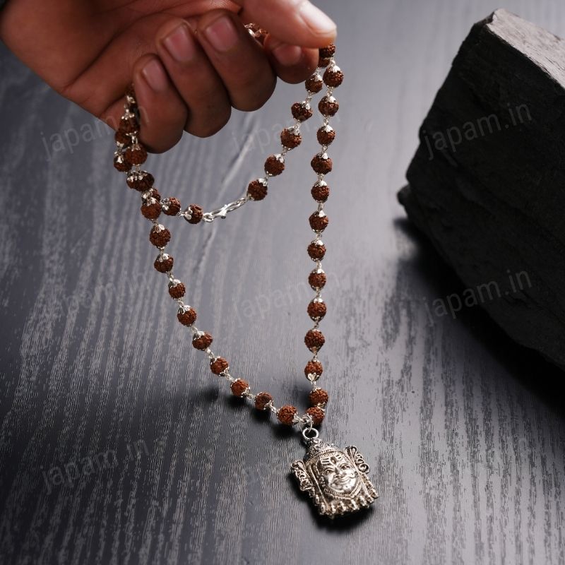 Silver Plated Mahakal Rudraksha Mala
