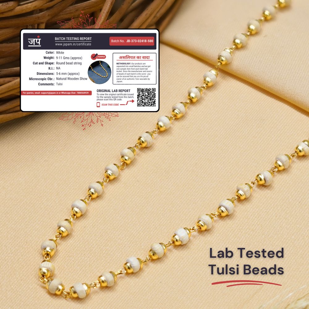 Gold Plated Tulsi Mala