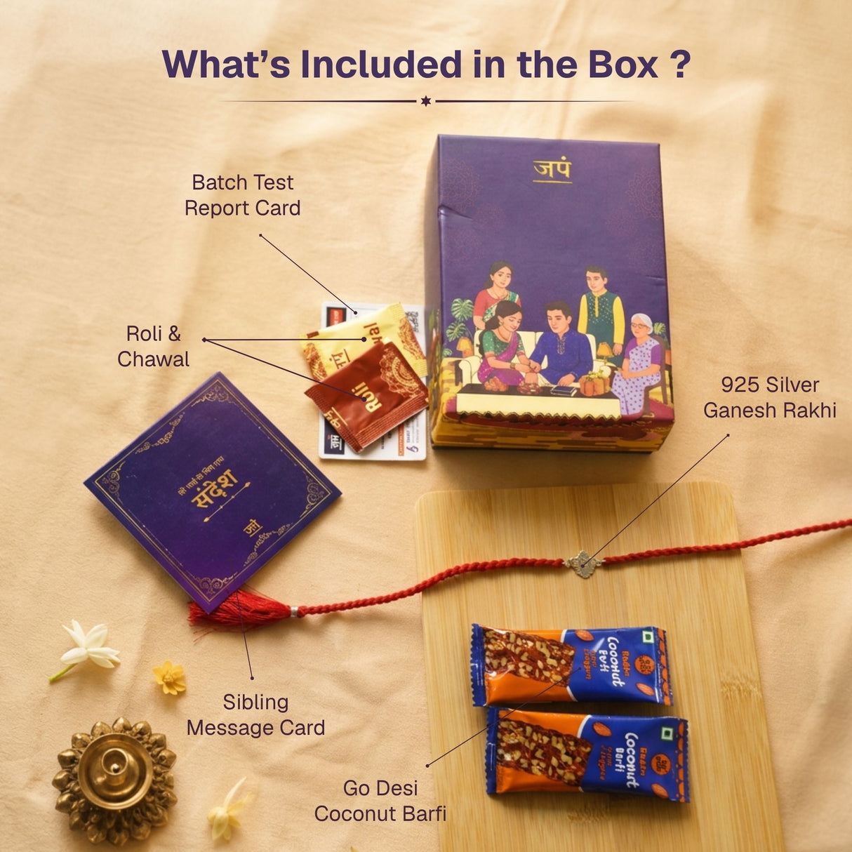 925 Silver Ganesh Rakhi Box