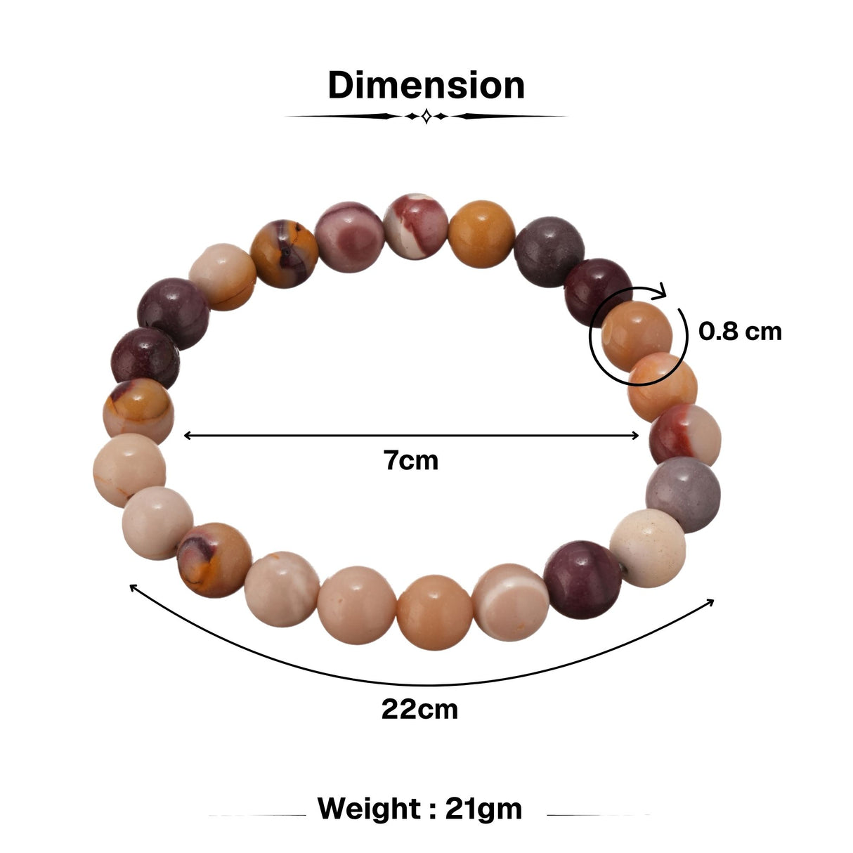 Natural Mookaite Stone Band