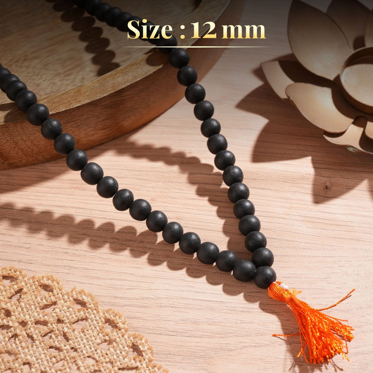 108+1 Divya Karungali Mala - Natural Ebony Wood Beads (Govt. Certified)