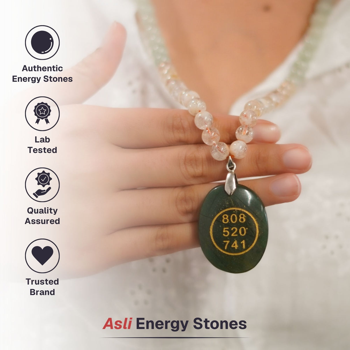 Money Magnet Fusion Mala with Zibu Pendant - Pyrite, Tiger Eye, Citrine & Aventurine Beads