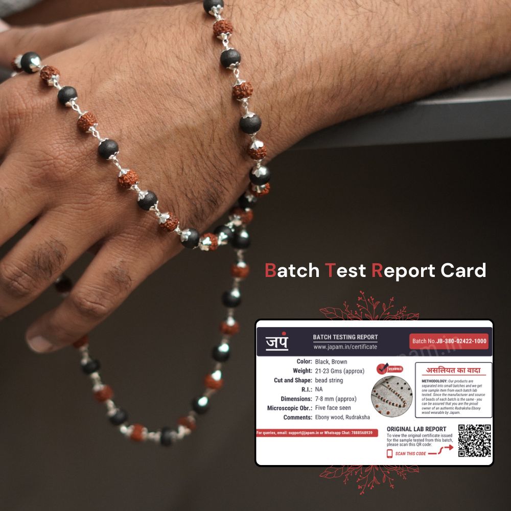 Silver Plated Divya Rudraksha Karungali Mala