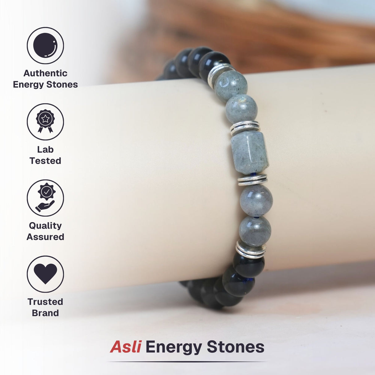 Labradorite Zodiac Band – Capricorn (मकर राशि)