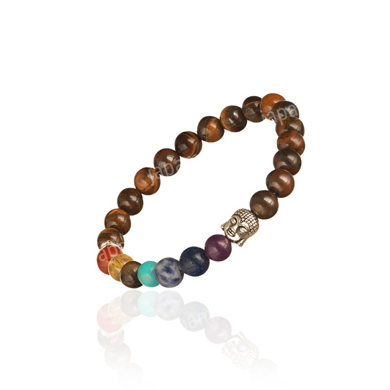 Tiger Eye x Seven Chakra Band - For Fortune & Inner Balance