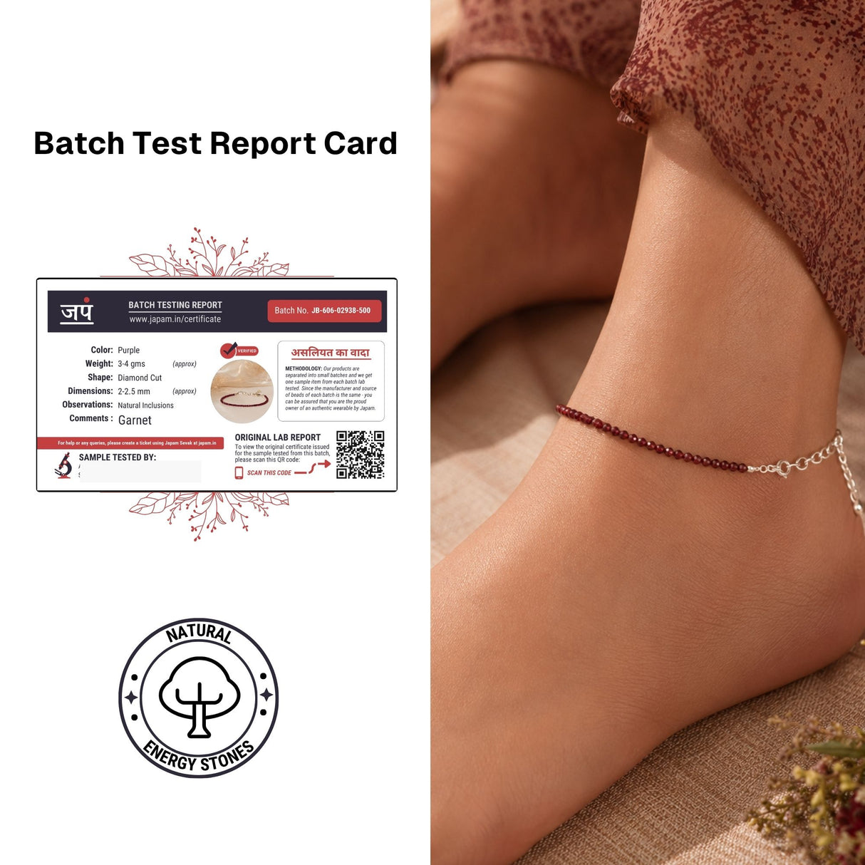 Red Garnet Anklet