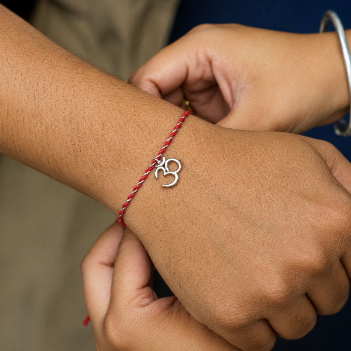 925 Silver Om Rakhi Box