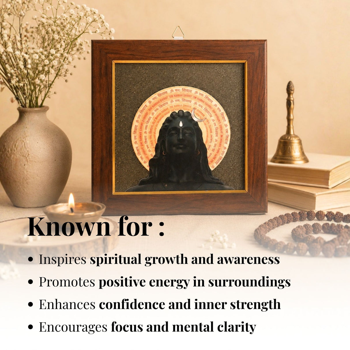 Adiyogi Pyrite Frame for Vaastu