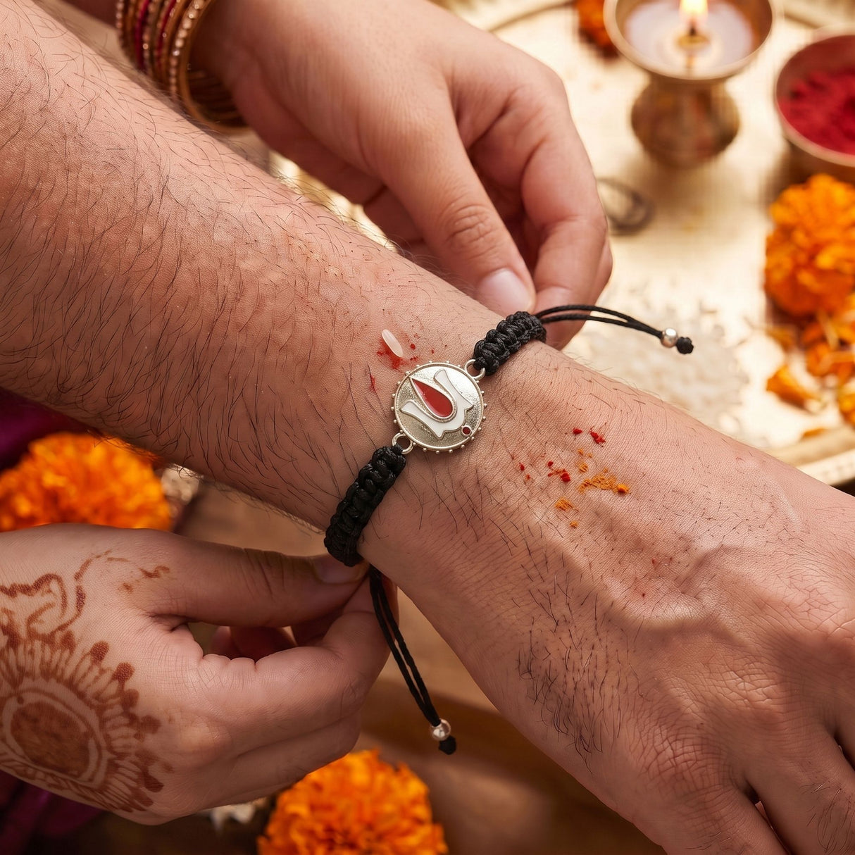 Tirupati Bala Ji Tilak Meenakari Rakhi Box