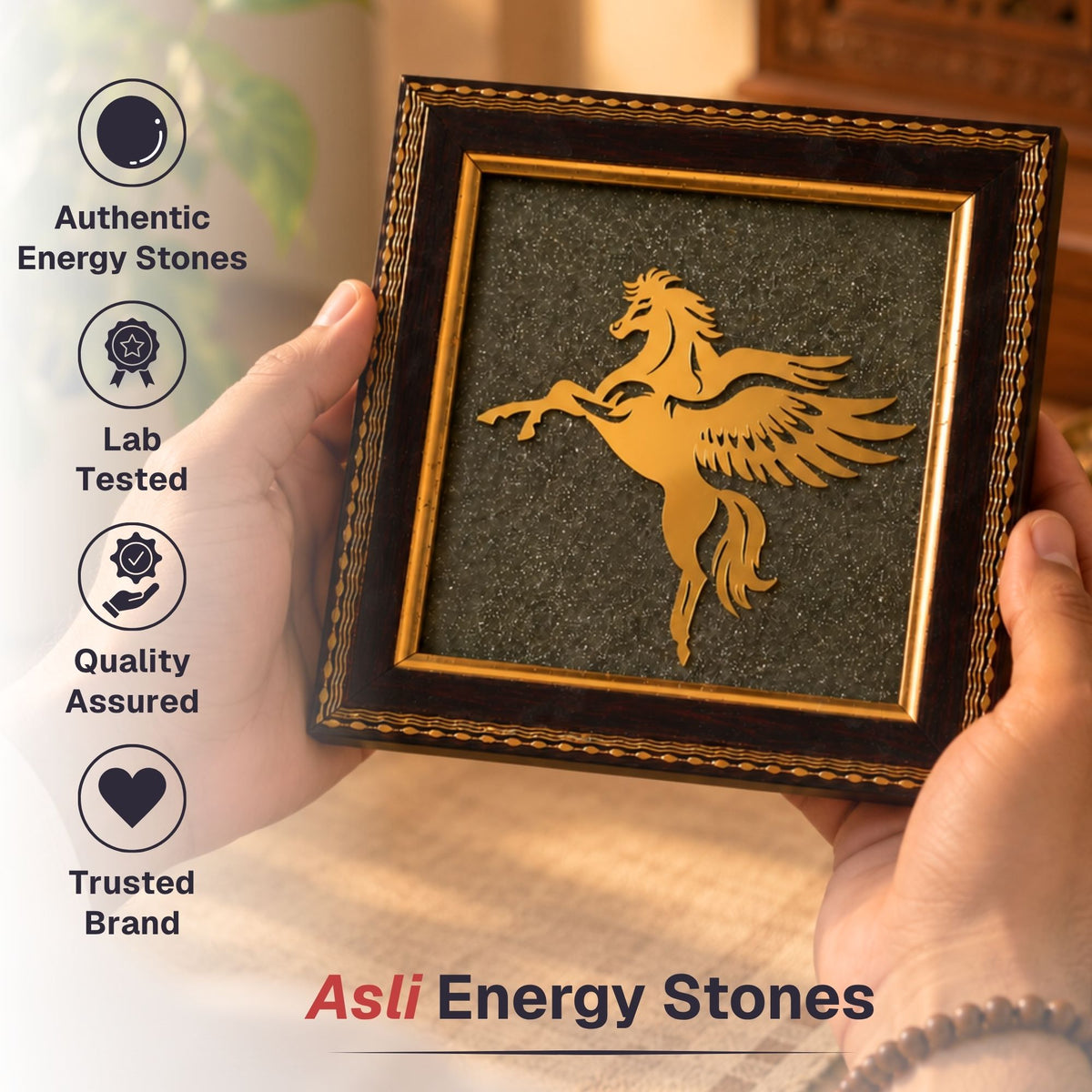 Flying Horse Raw Pyrite Frame