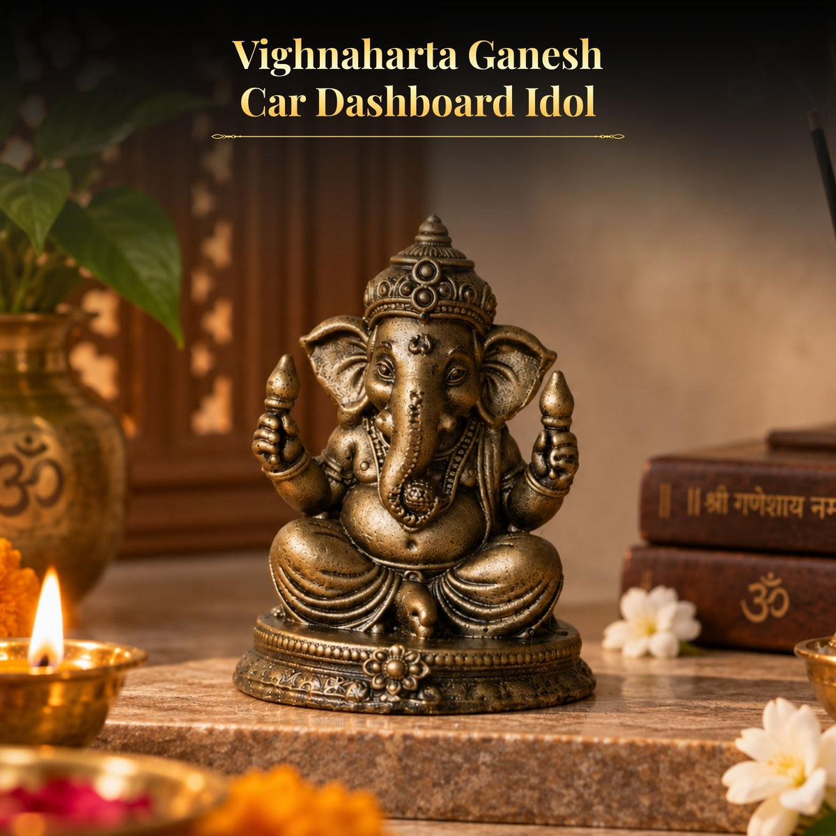 Vighnaharta Ganesh Car Dashboard Idol