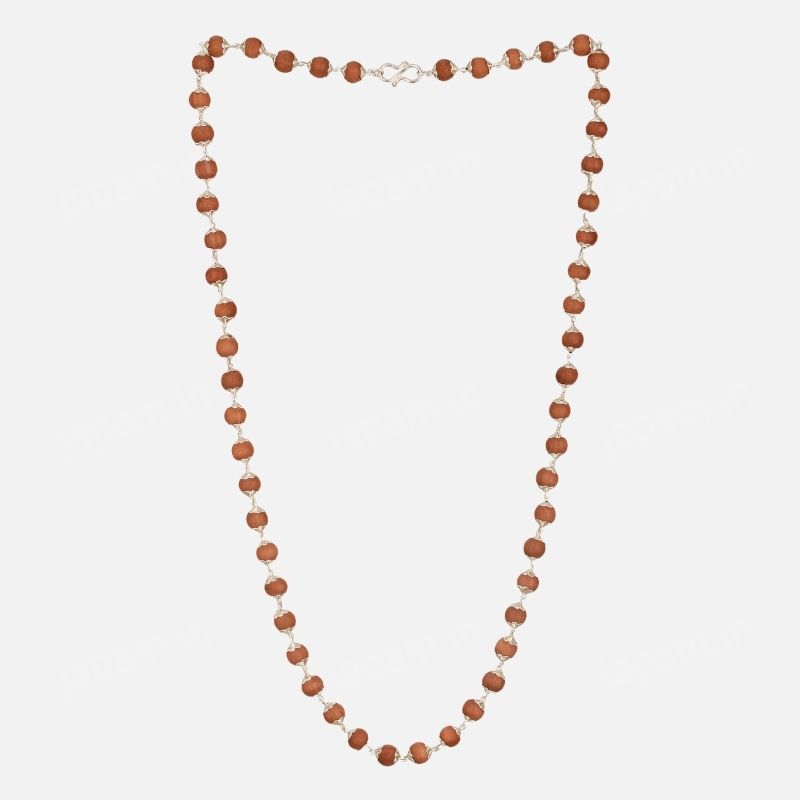 Silver Plated White Sandalwood Chandan Mala