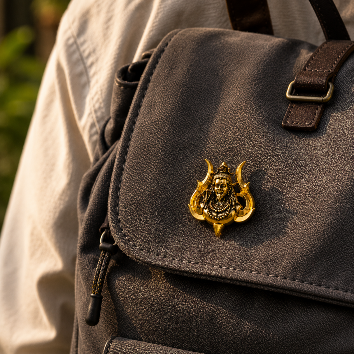 Gold Plated Cosmic Mahakal Brooch