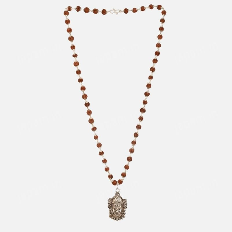 Silver Plated Mahakal Rudraksha Mala