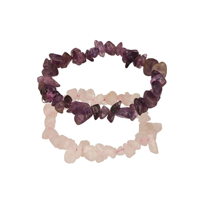 Dreamy Duo Combo with Rose Quartz and Amethyst Bands