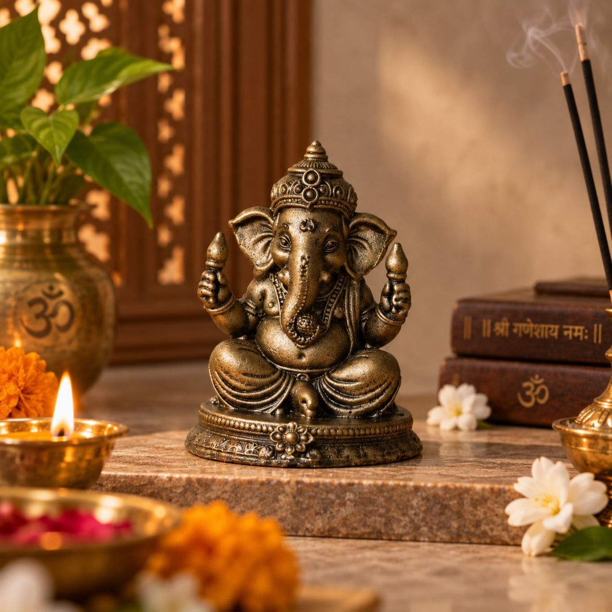 Vighnaharta Ganesh Car Dashboard Idol