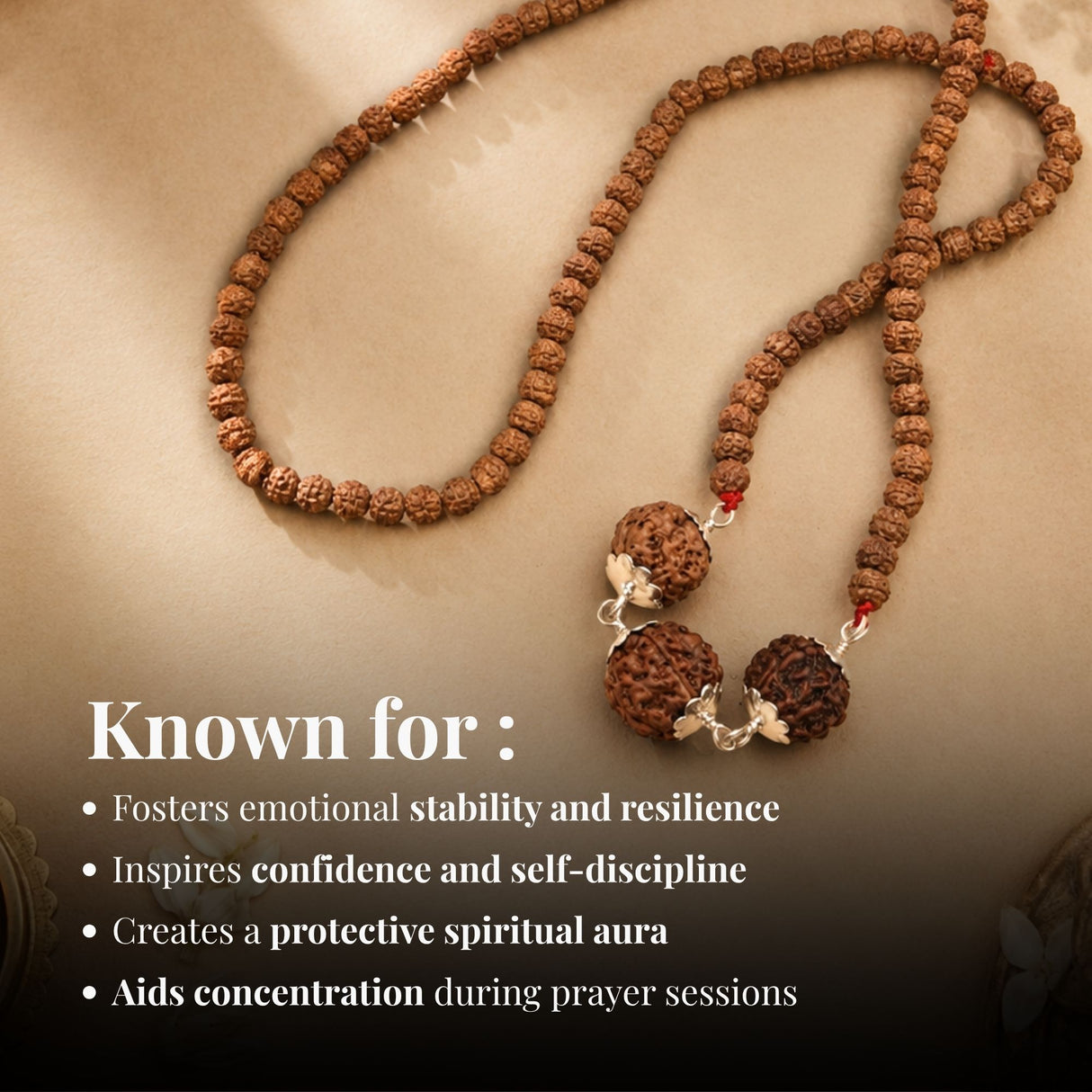 Swasth Kawach Mala with 3,5,6 Rudraksha