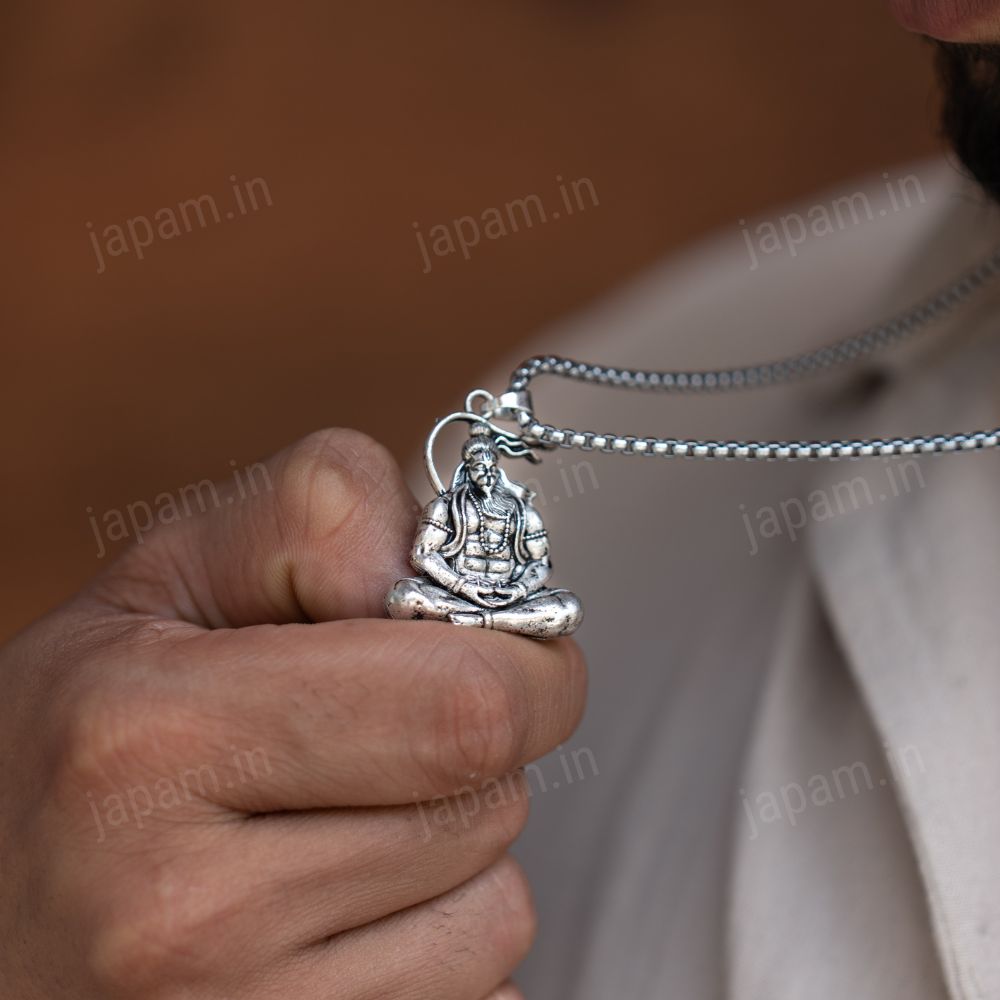 Oxi-Silver Plated Mahabali Necklace