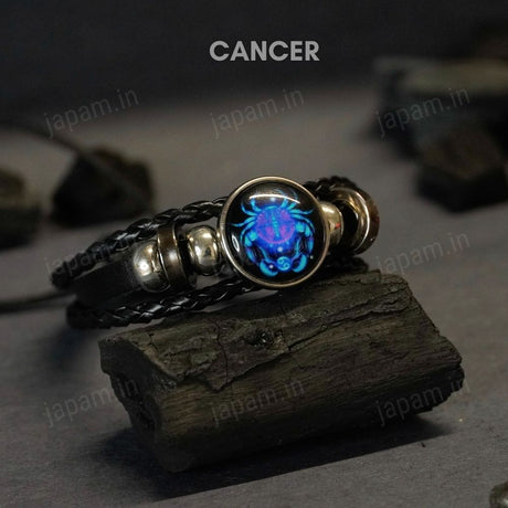 Zodiac Cosmic Leather Bracelet