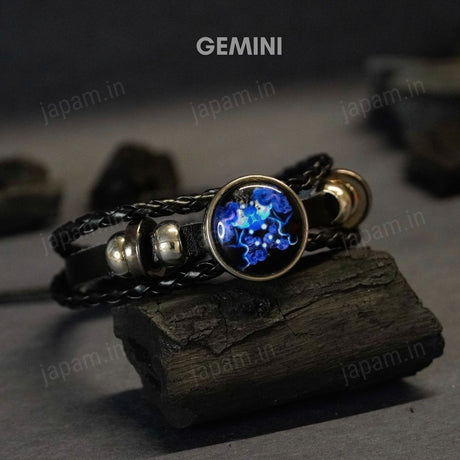 Zodiac Cosmic Leather Bracelet
