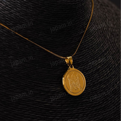 Gold Plated Bala Ji Coin Necklace For Women