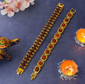 Gold Plated Modern + Essential Rudraksha Bracelet Combo