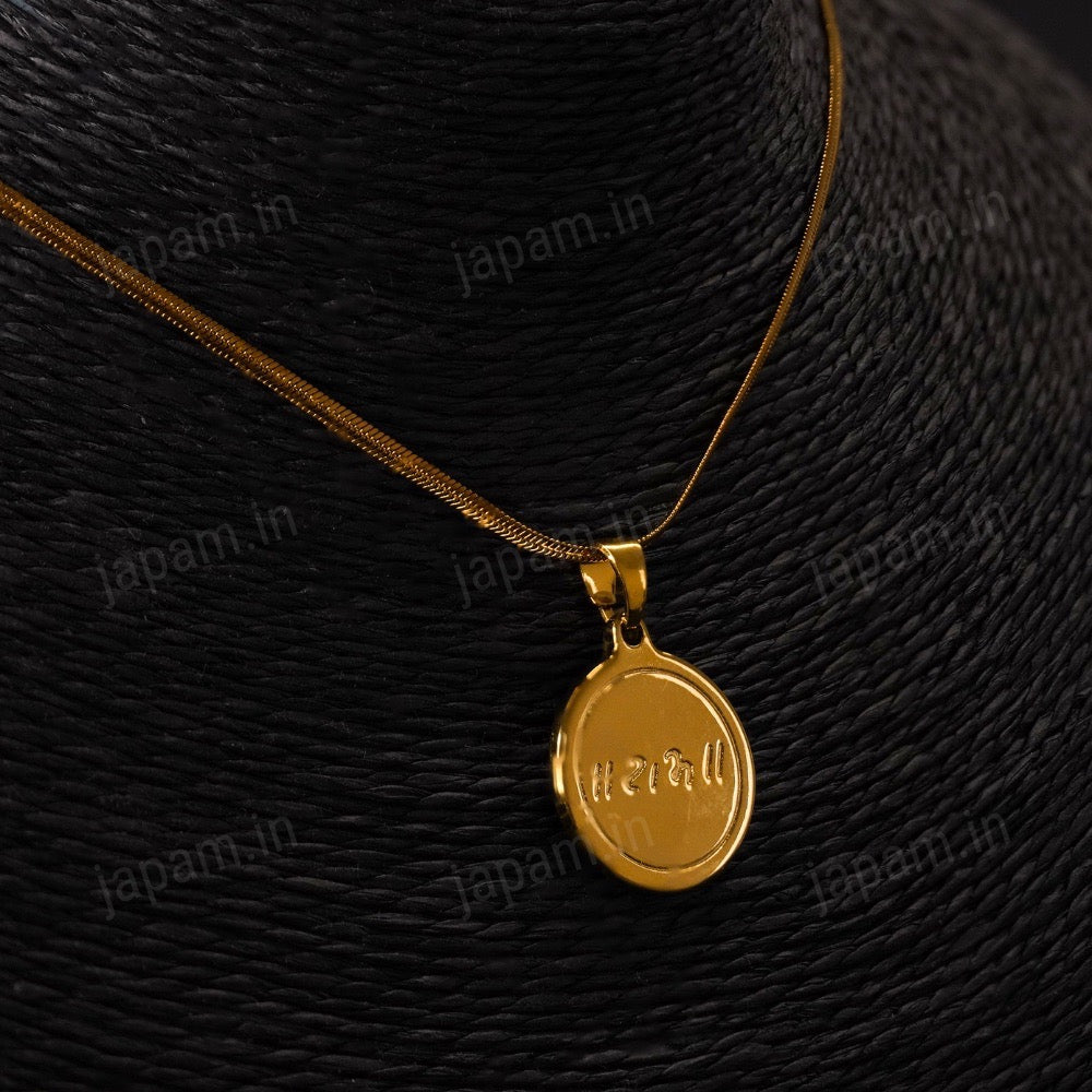 Gold Plated Ram Ji Coin Necklace For Women