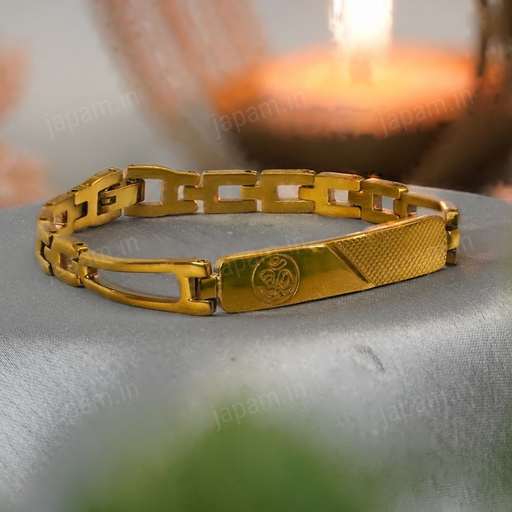 Gold Plated Divine Om Bracelet For Women