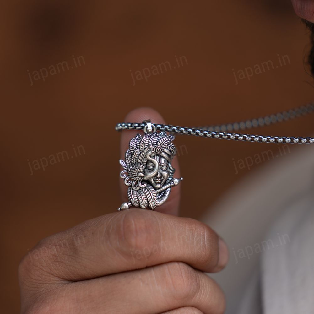 Oxi-Silver Plated Krishan Swaroop Necklace