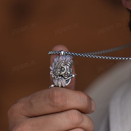 Oxi-Silver Plated Krishan Swaroop Necklace