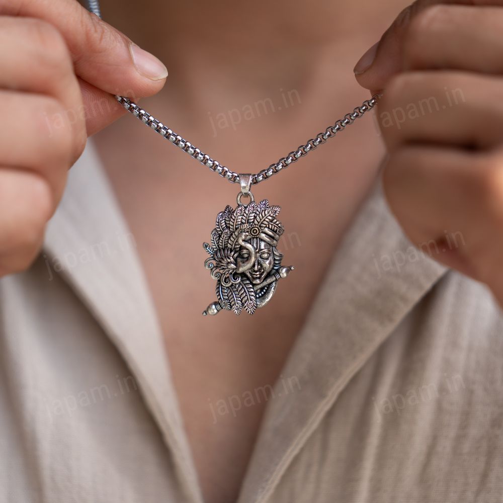 Oxi-Silver Plated Krishan Swaroop Necklace