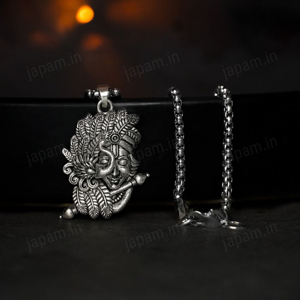 Oxi-Silver Plated Krishan Swaroop Necklace