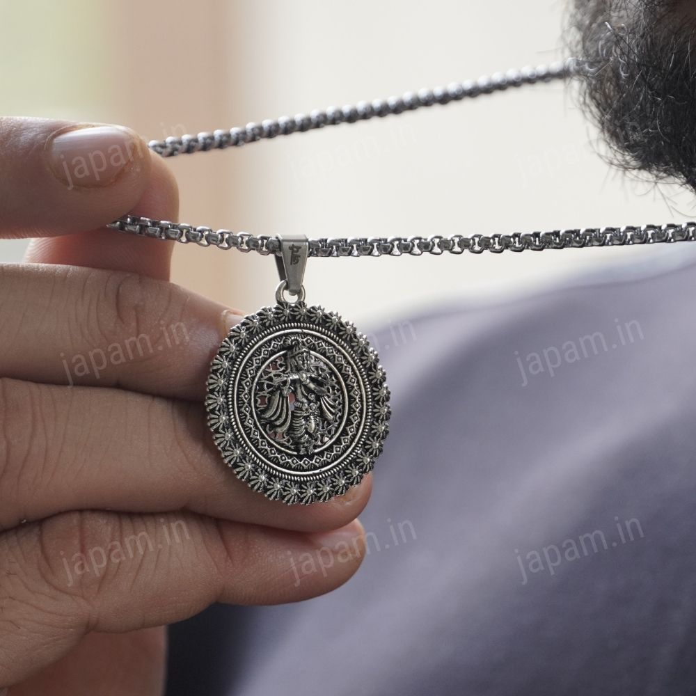 Silver Plated Murlidhar Divine Necklace